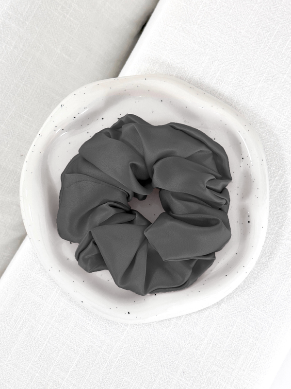 Dark Grey 6cm Scrunchies